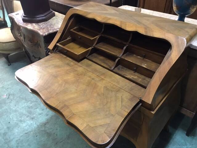 Walnut donkey back secretary