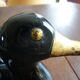 Vintage black and gold decorative duck