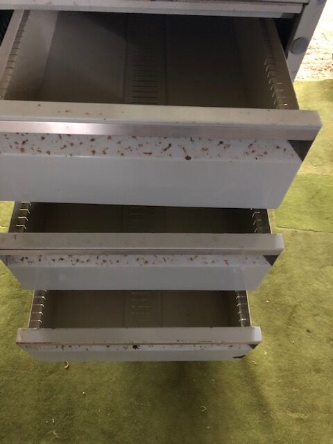 Vintage ATAL metal office with return