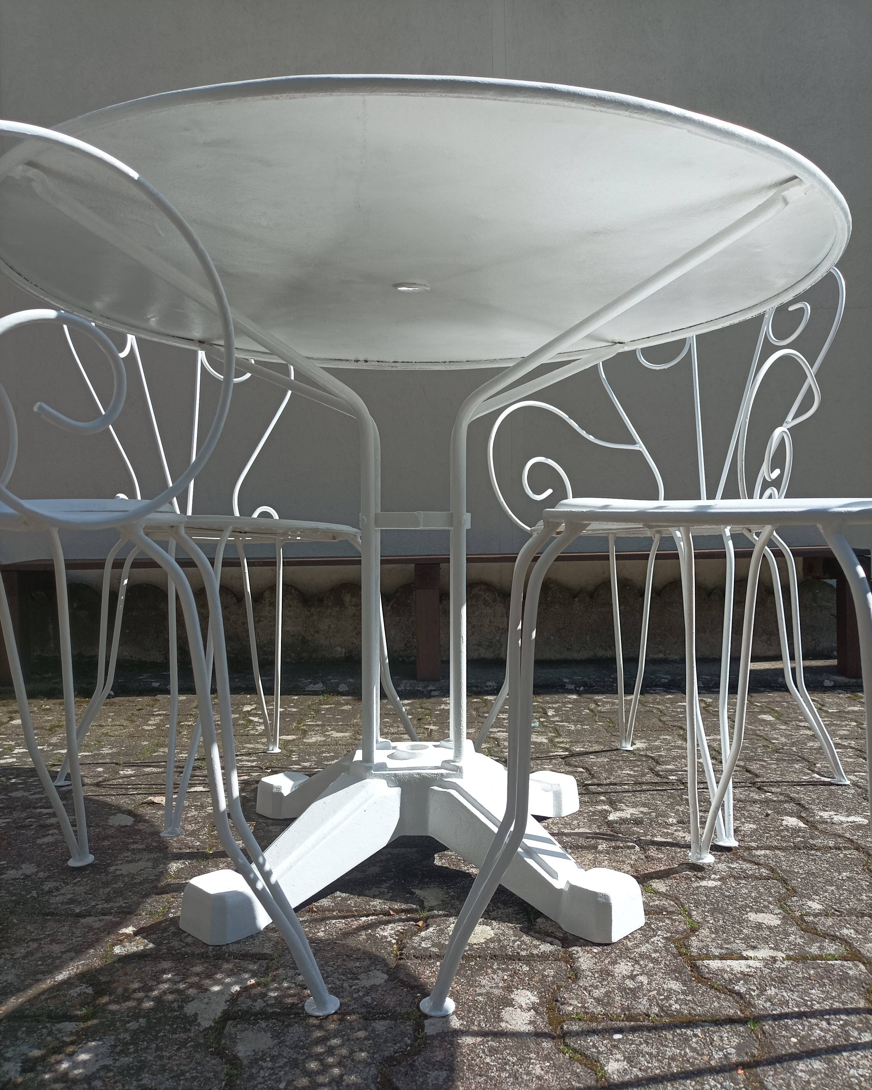 Wrought iron garden furniture