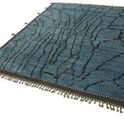 Handmade Tribal Decorative 250 cm x 310 cm Blue Wool Carpet