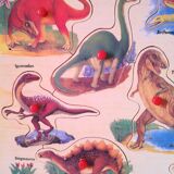 Wooden puzzle -- the dinausares