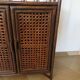 Retro-vintage-Low sideboard-library - cane-wood-rattan-1960s