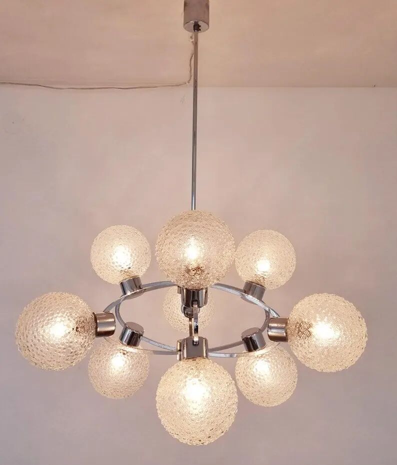 Large Midcentury Galaxy Sputnik Chandelier, Germany, 1970s