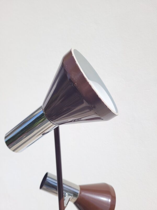 Lampadaire spot double Koch & Lowy 1970