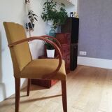Bridge armchair with mustache back