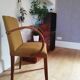 Bridge armchair with mustache back