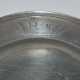 Old hollow plate dish in Tin "Koch Blockzinn"