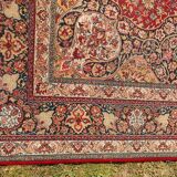 antique carpet in red wool - 200 X 305 cm