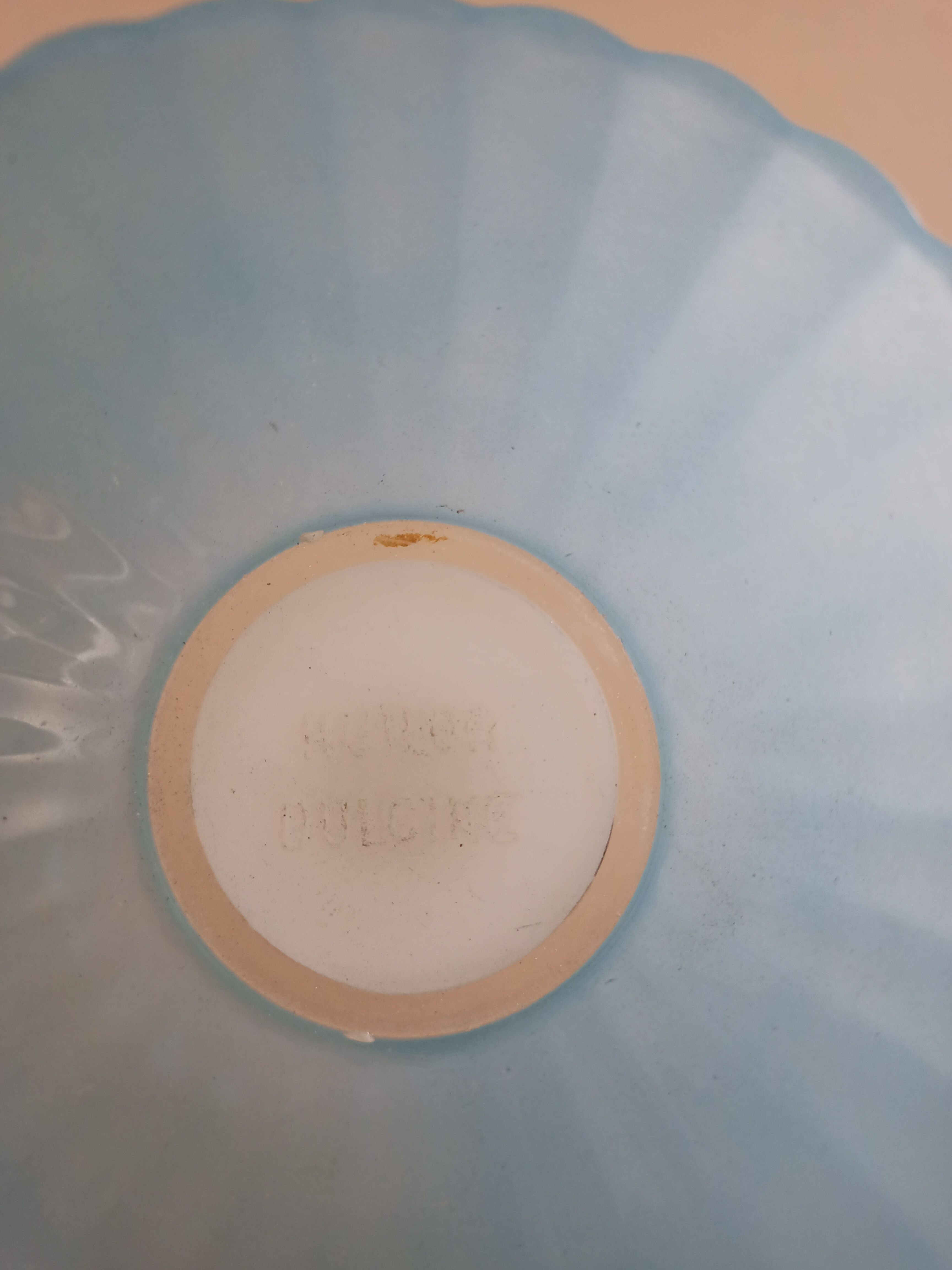 Bol en verre Huilor Dulcine bleu coupelle