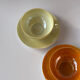 Iridescent fine porcelain teacups