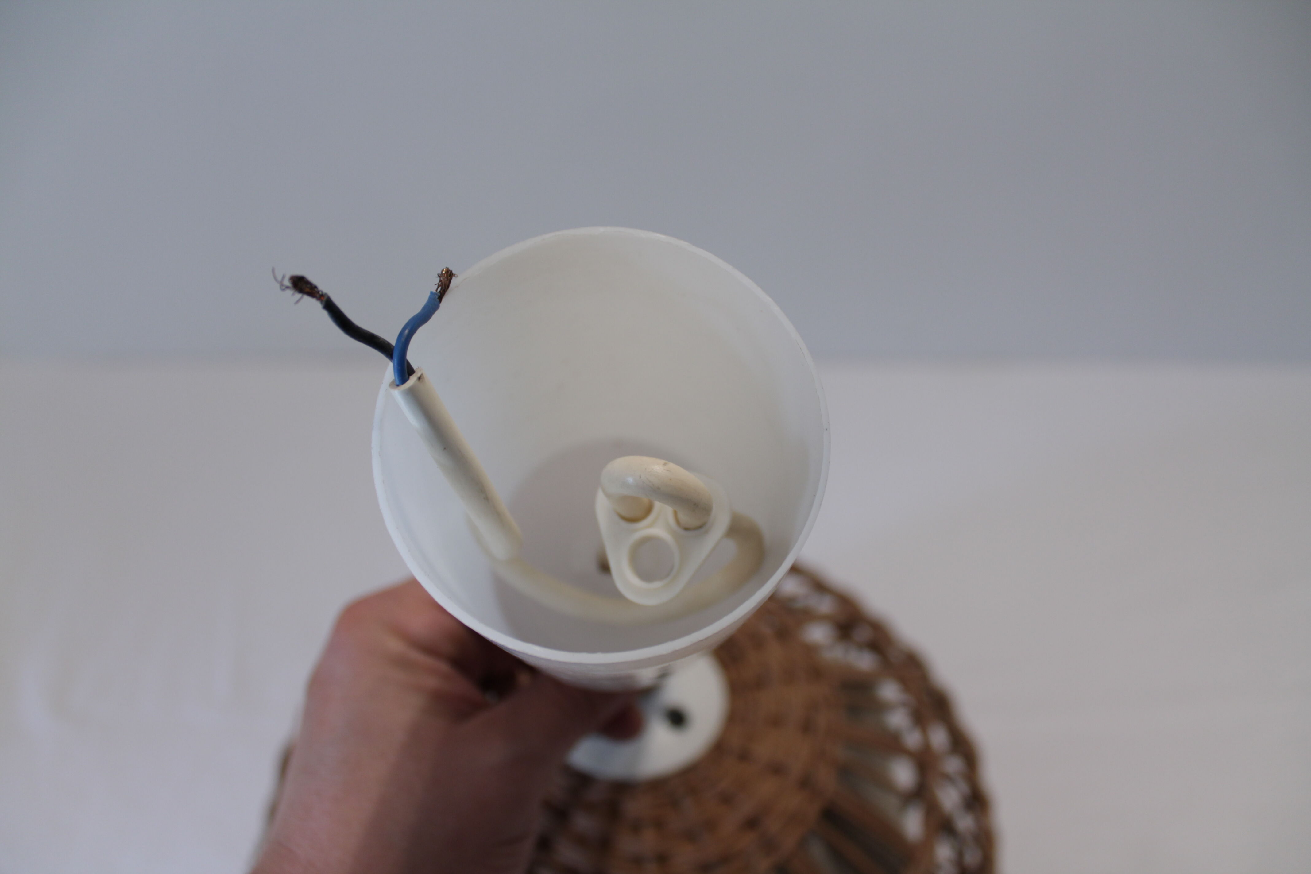 Boulle rattan chandelier