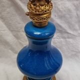 Late 19th century blue porcelain lamp