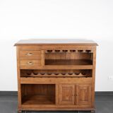 Vintage bar cabinet, bottle rack, with drawers