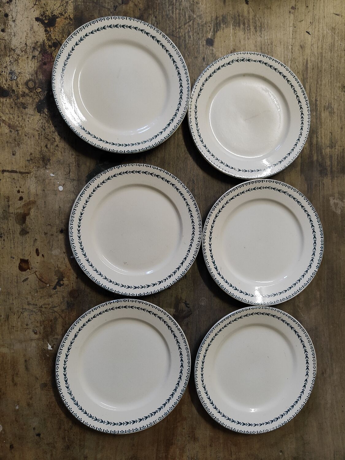 Dessert plate in Terre de Fer U & Cie Sarreguemines model Carlos