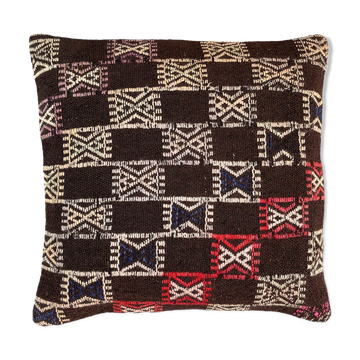 Vintage Turkish Kilim Cushion Cover , 60 x 60 cm