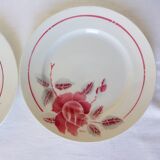 2 vintage mixed dinner plates from Badonviller and Moulin des Loups