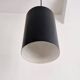 Set of 3 black cylinder pendant lamps, by Eila & John Meiling for Louis Poulsen, Denmark 1967