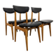Series of 4 vintage chairs from the 50s/60s