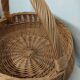 Grand panier en osier vintage