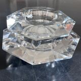 Paire de cendrier diamant en cristal