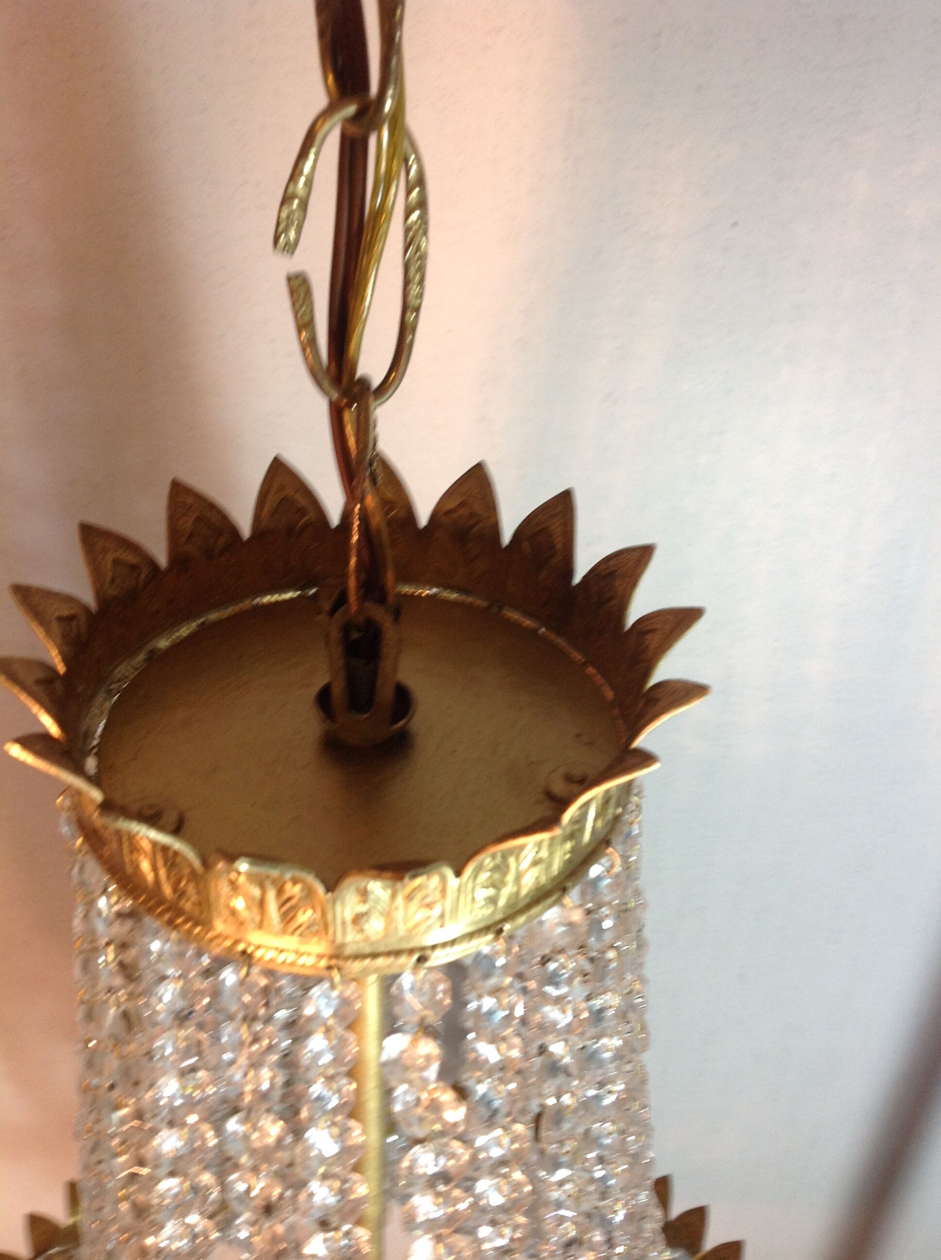 chandelier bronze balloon Golden tassels old retro