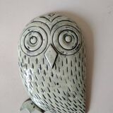 Owl in ceramic 60s signed Jean Varoqueaux
