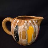 Melon-shaped ceramic jug, signed Poët-Laval, Cavaillon.