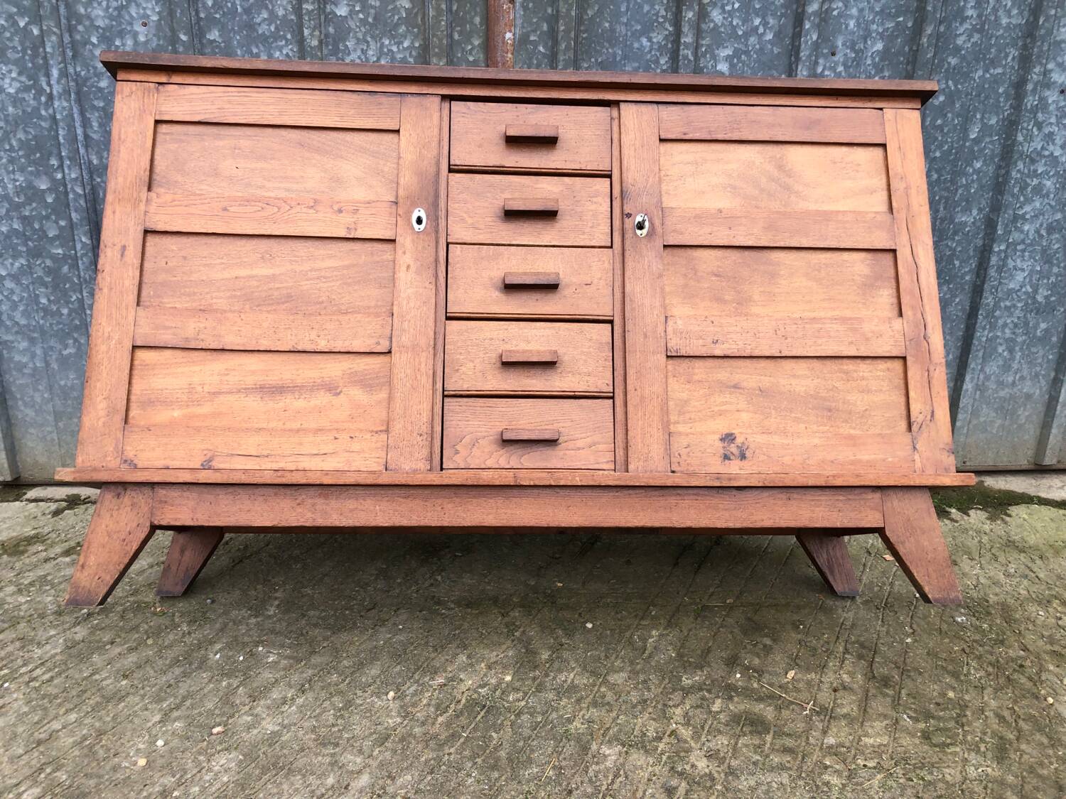 Vintage René Gabriel oak sideboard