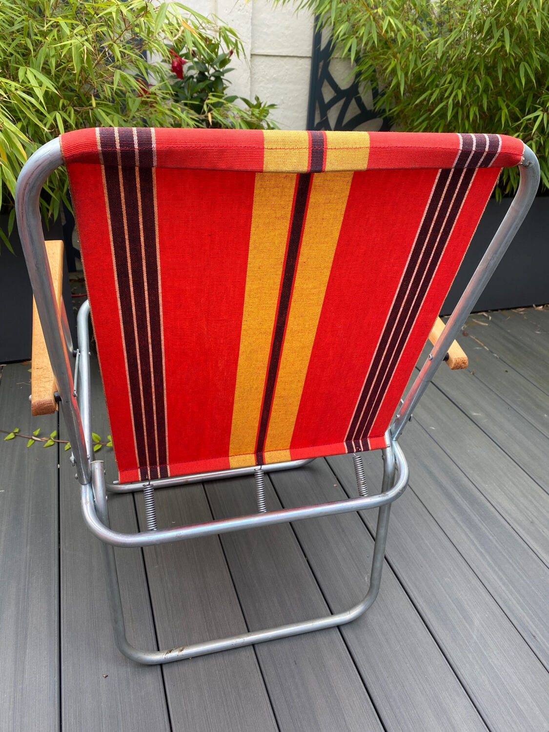 Pair of vintage folding camping chairs
