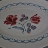 Oval service dish in earthenware Sarreguemines model Cannes