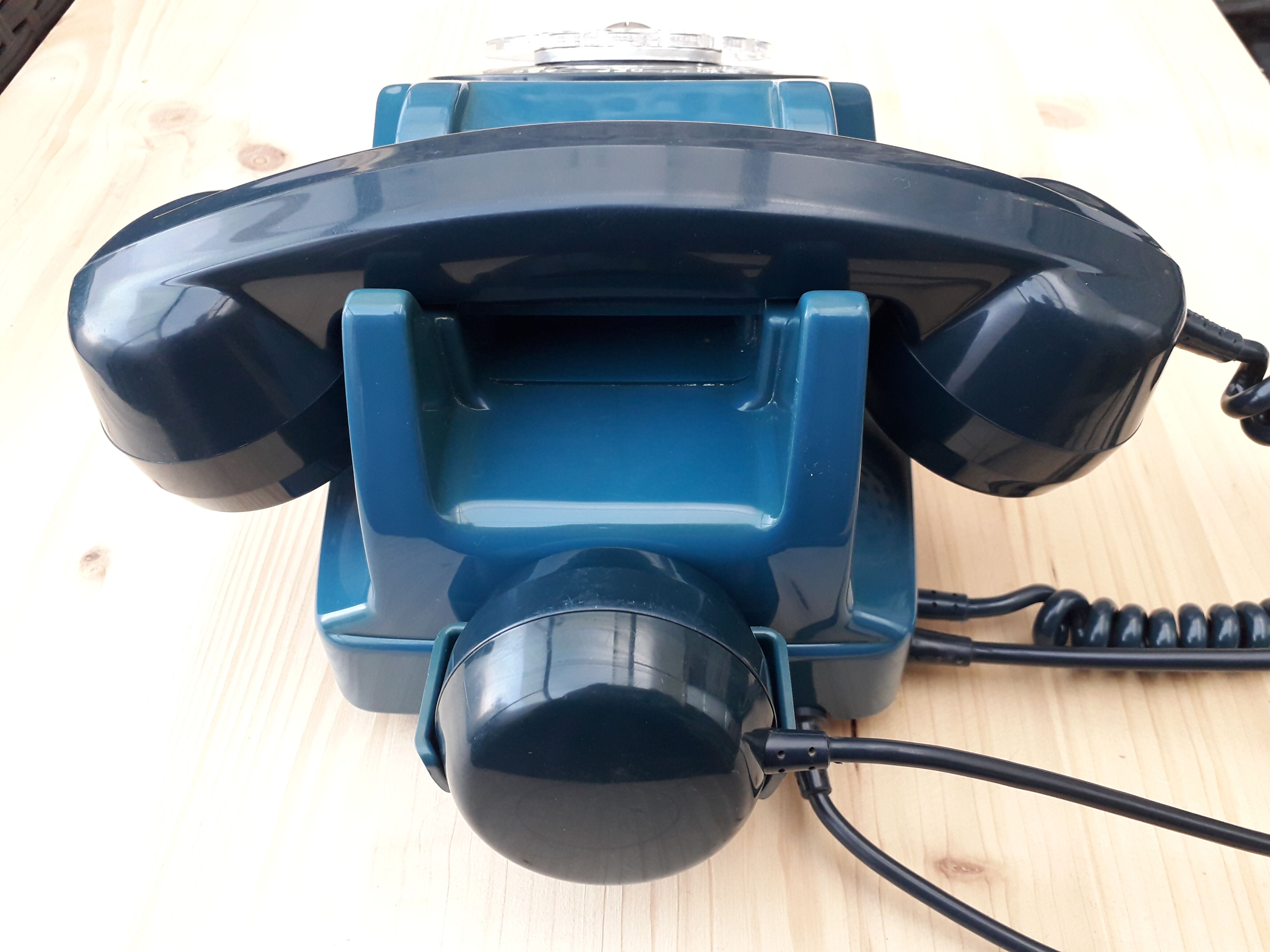 Vintage Blue Phone S63 Socotel with Dial
