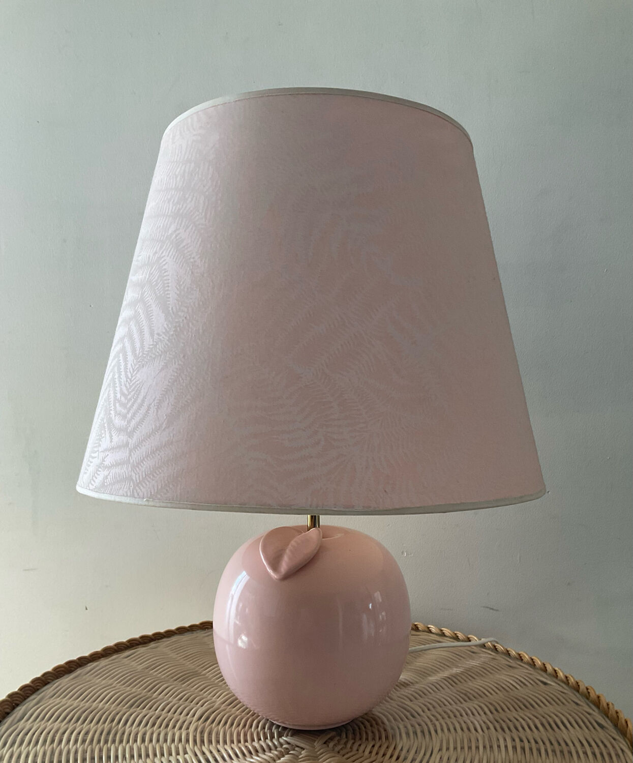 Lamp ceramic apple 80s