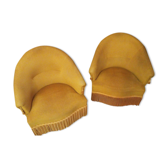 Pair of toad armchairs