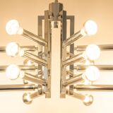 Large chrome Sputnik Atomium chandelier from the space age by Cosack, Germany, 1970s.