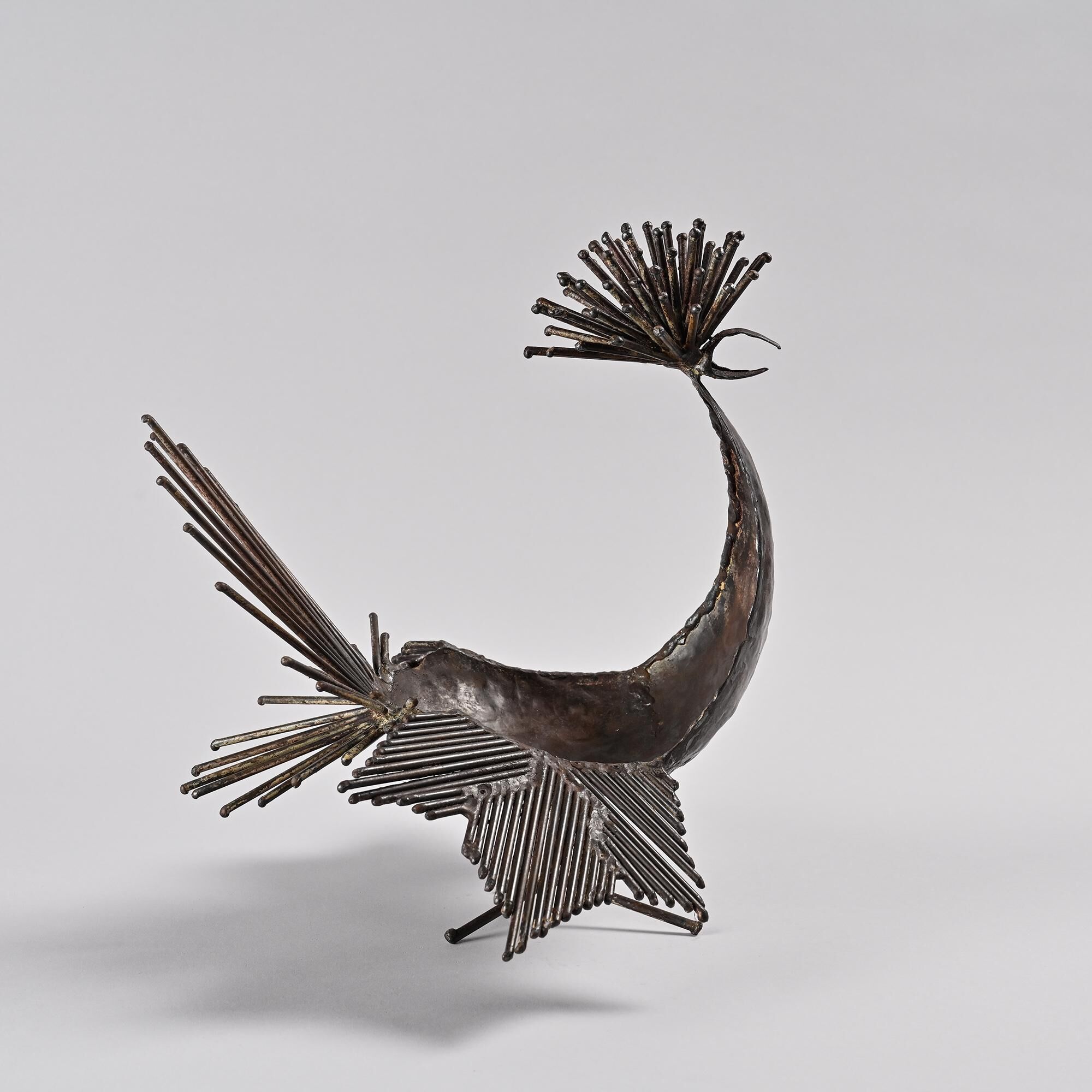 Sculpture coq par Michel Anasse, France vers 1960