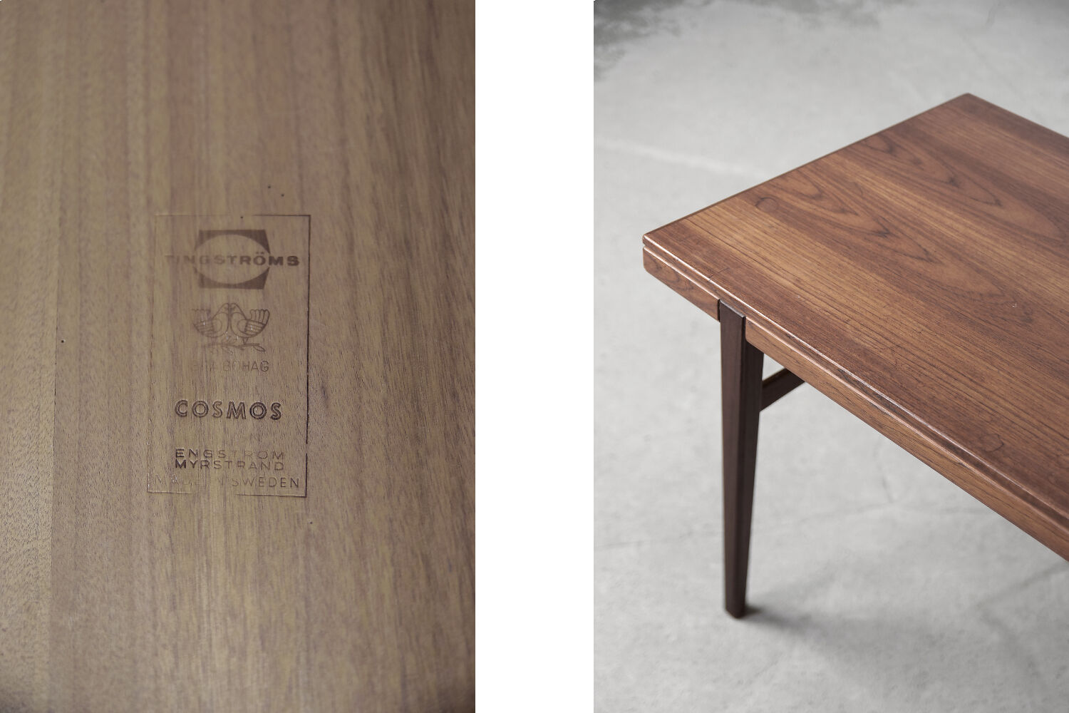 Mid-century modern swedish coffee table cosmos by sven engström & gunnar myrstrand for tingströms, 1