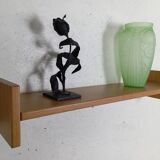 Pair of solid oak wall shelves