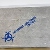 Verreries lorraines cristal set of 6 thick amber whiskey glasses vintage design