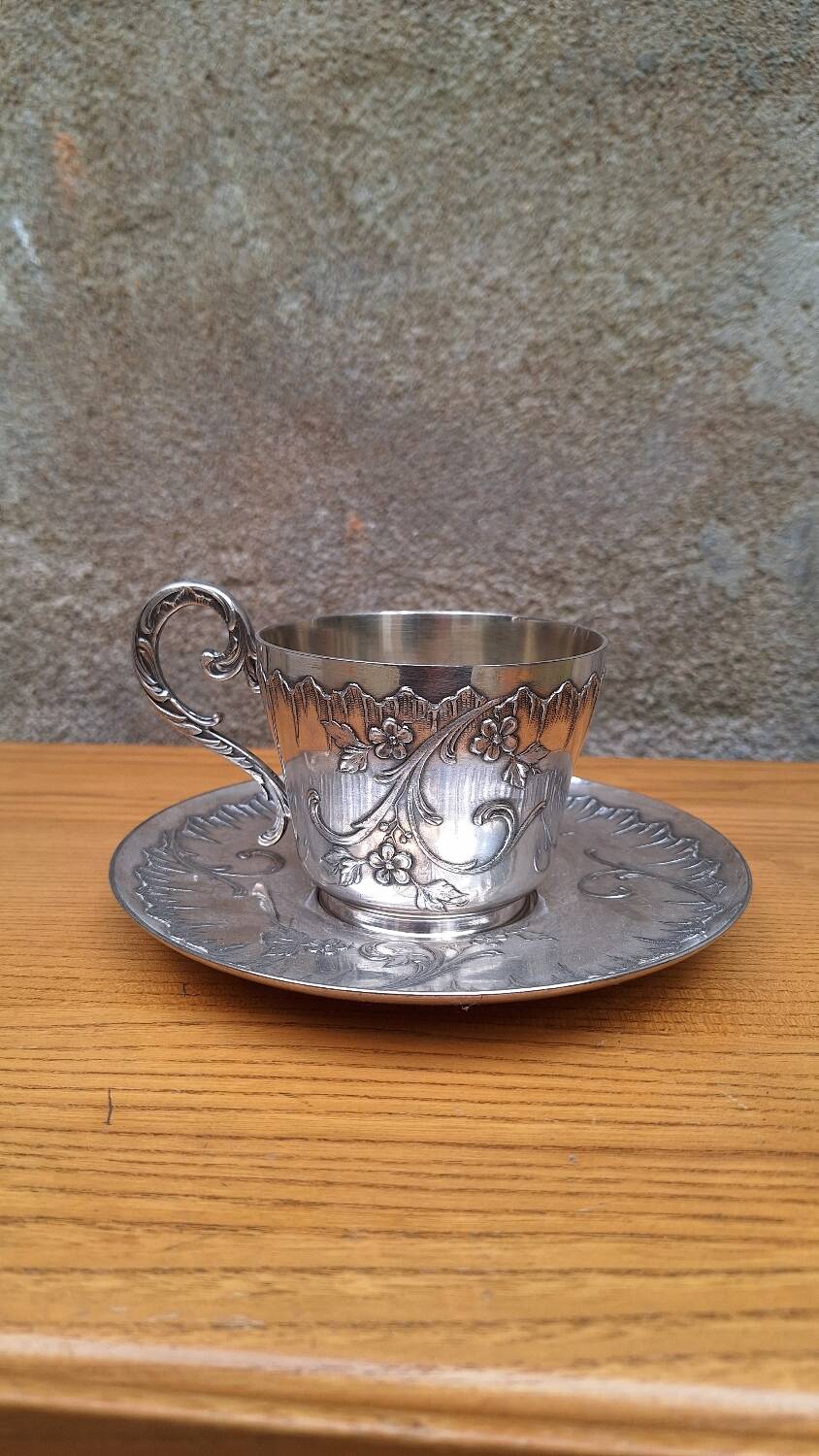 Christofle Gallia silver-plated chocolate cup
