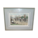Gravure sous verre groupe de cyclistes
