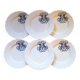 6 Longwy dinner plates (25cm)