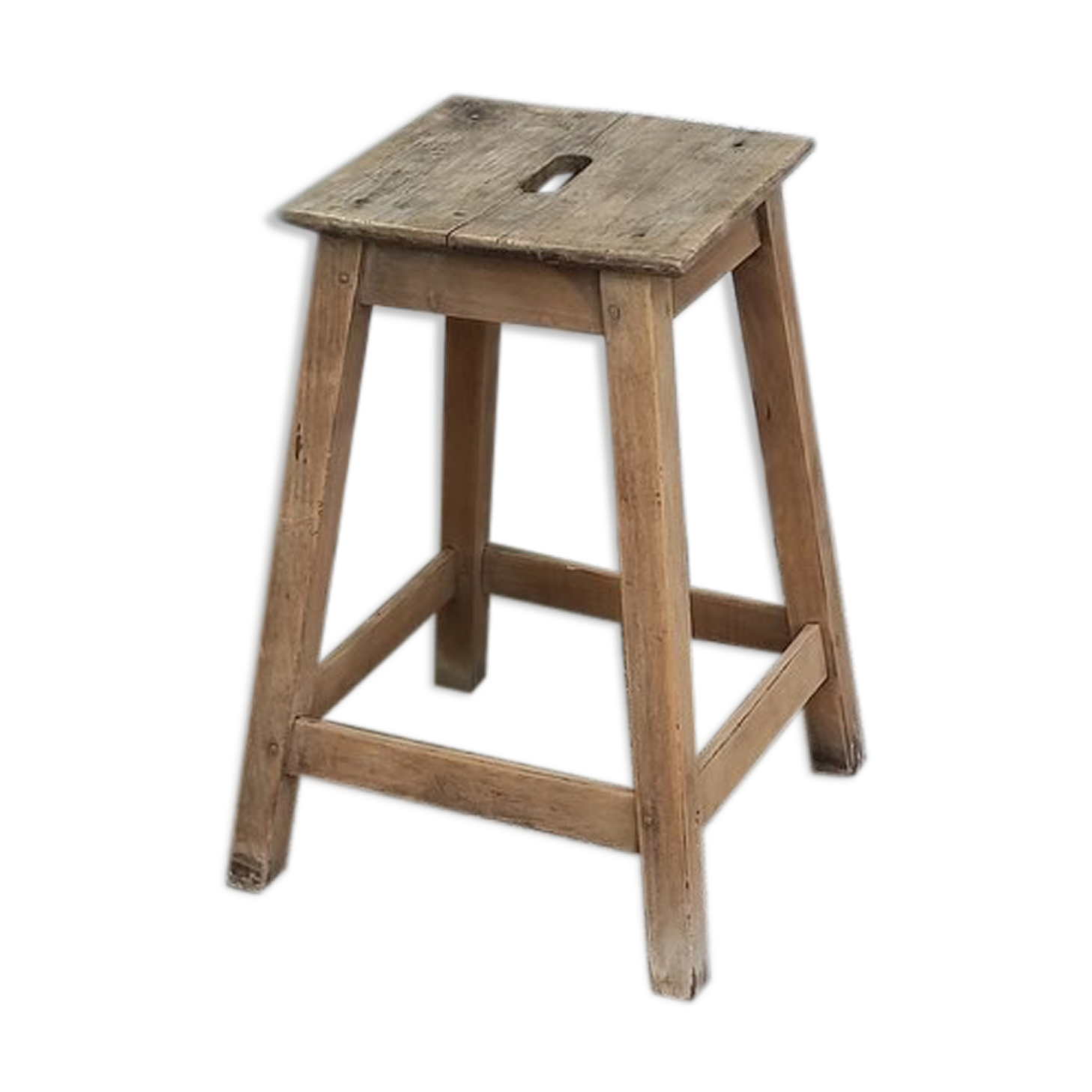Natural wood stool