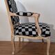 Fauteuil Louis XV style damier