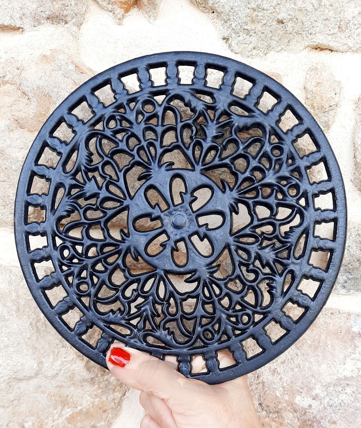 Dessous plat en fonte noir