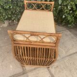 Vintage rattan toy chest