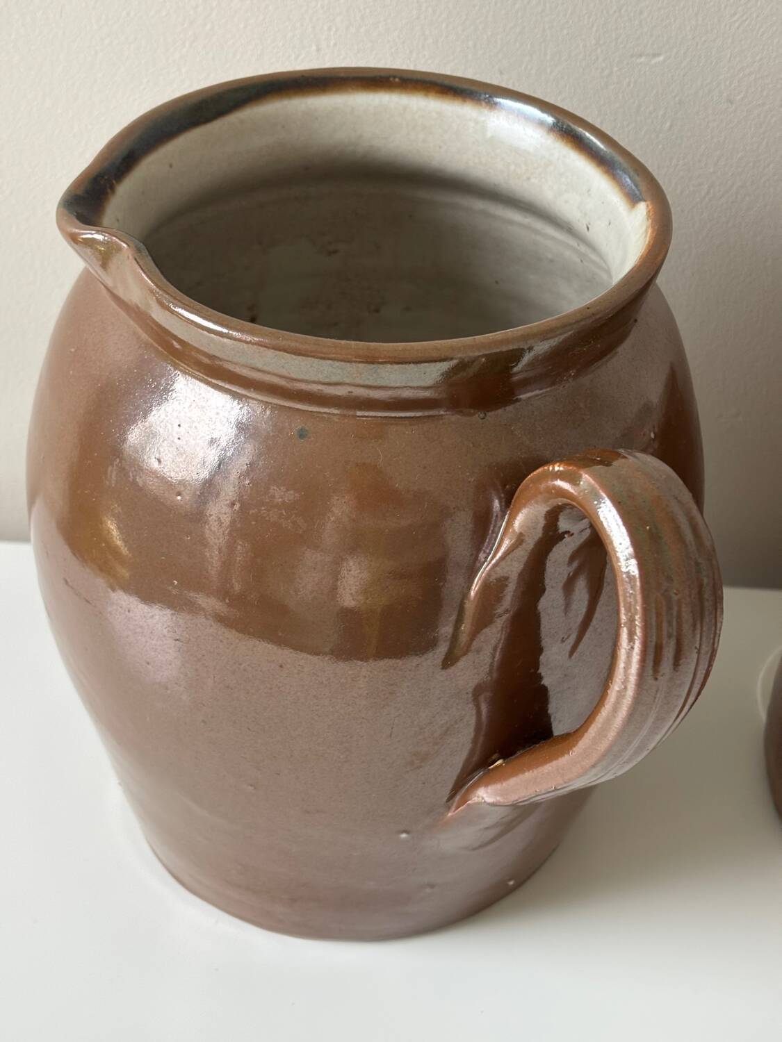 Old glazed stoneware pot