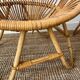 Paire de fauteuils corbeille en rotin , années 50-60