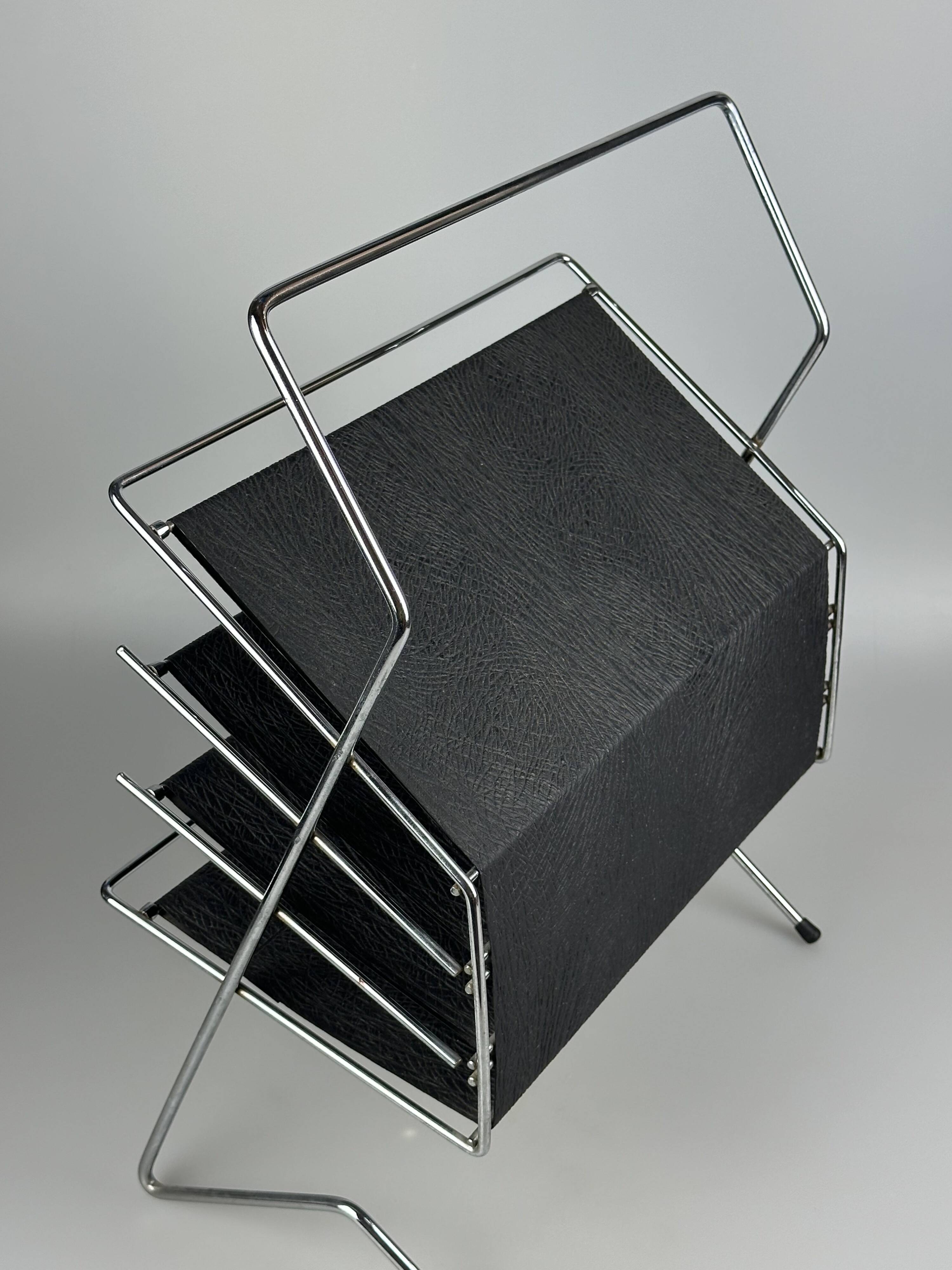 1960s/1970s Newspaper Holder Metal Plastic Space Age Mid Century