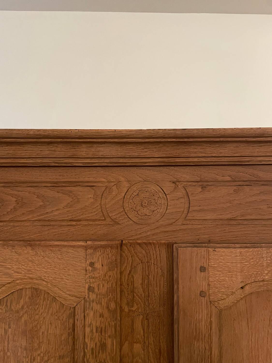 Small 19th century solid oak wardrobe